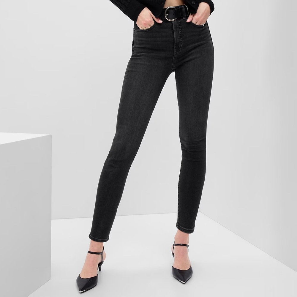 Gap High Rise Skinny Faux Leather Jeans
